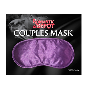 Couples Satin Love Mask  (Black, Red, Purple)
